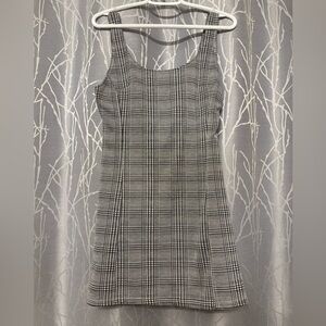 Streetwear society Plaid Black and White Women's Dress
